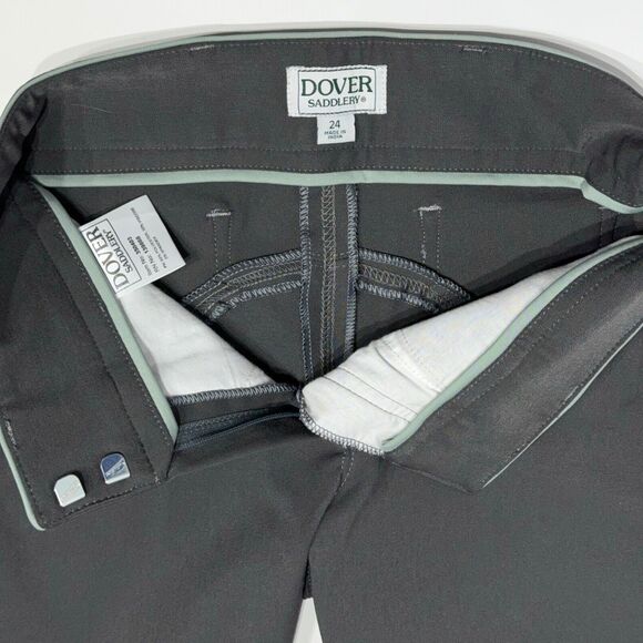 NWT Dover Saddlery Women's Girl's Wellesley Breech Riding Pants Gray Sage Sz 24 - Picture 6 of 7